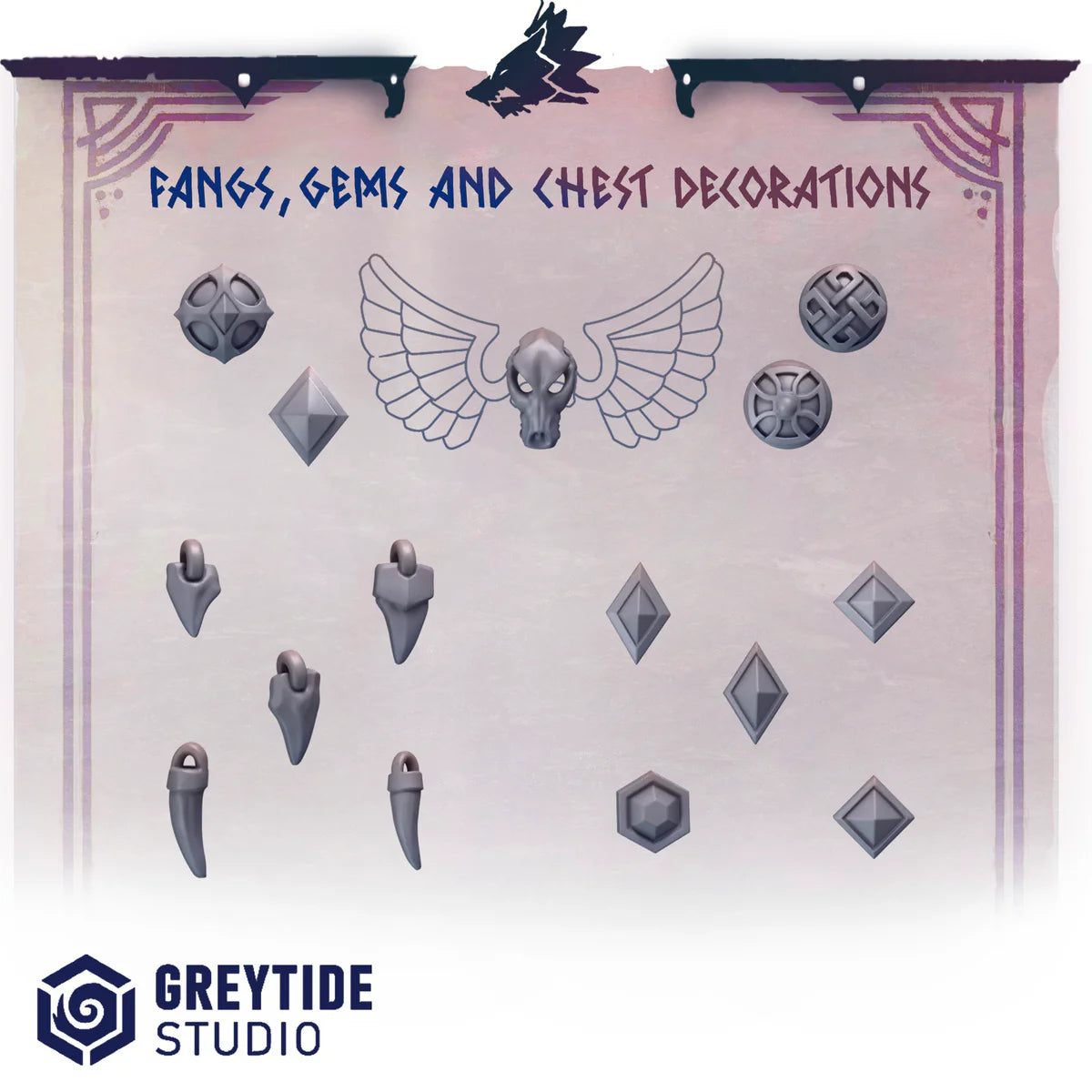 fangs, gems and chest decoration PH