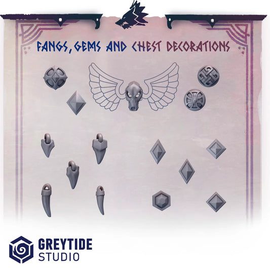 fangs, gems and chest decoration PH