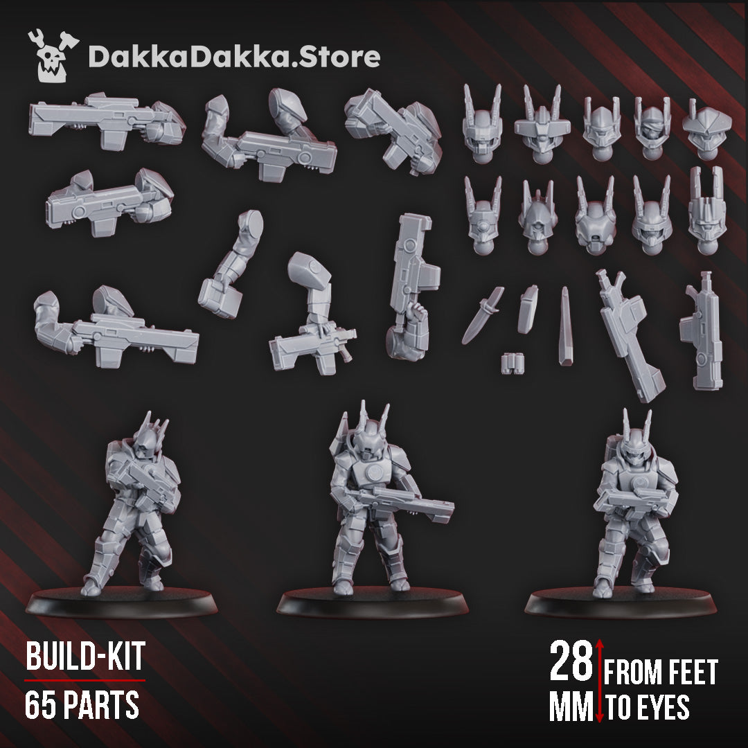 Alternate view of MSC Assault Team (build kit) by DakkaDakka Store - Full Miniature / Model