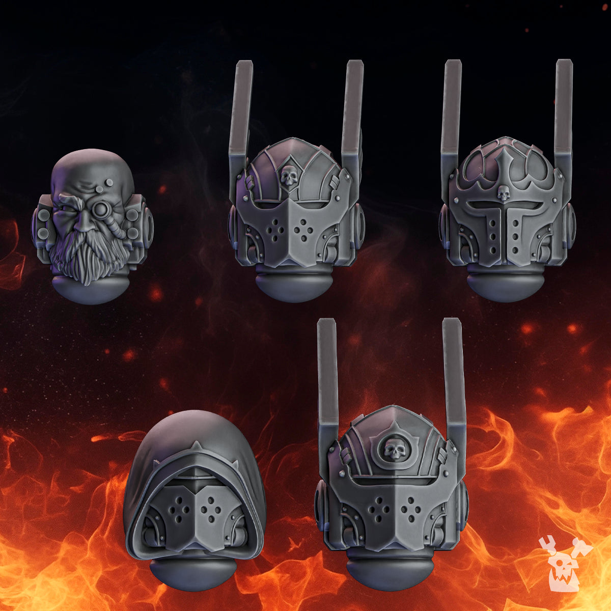 PACTUM AETERNUM KNIGHT HEADS by DakkaDakka Store - Head / Helmet