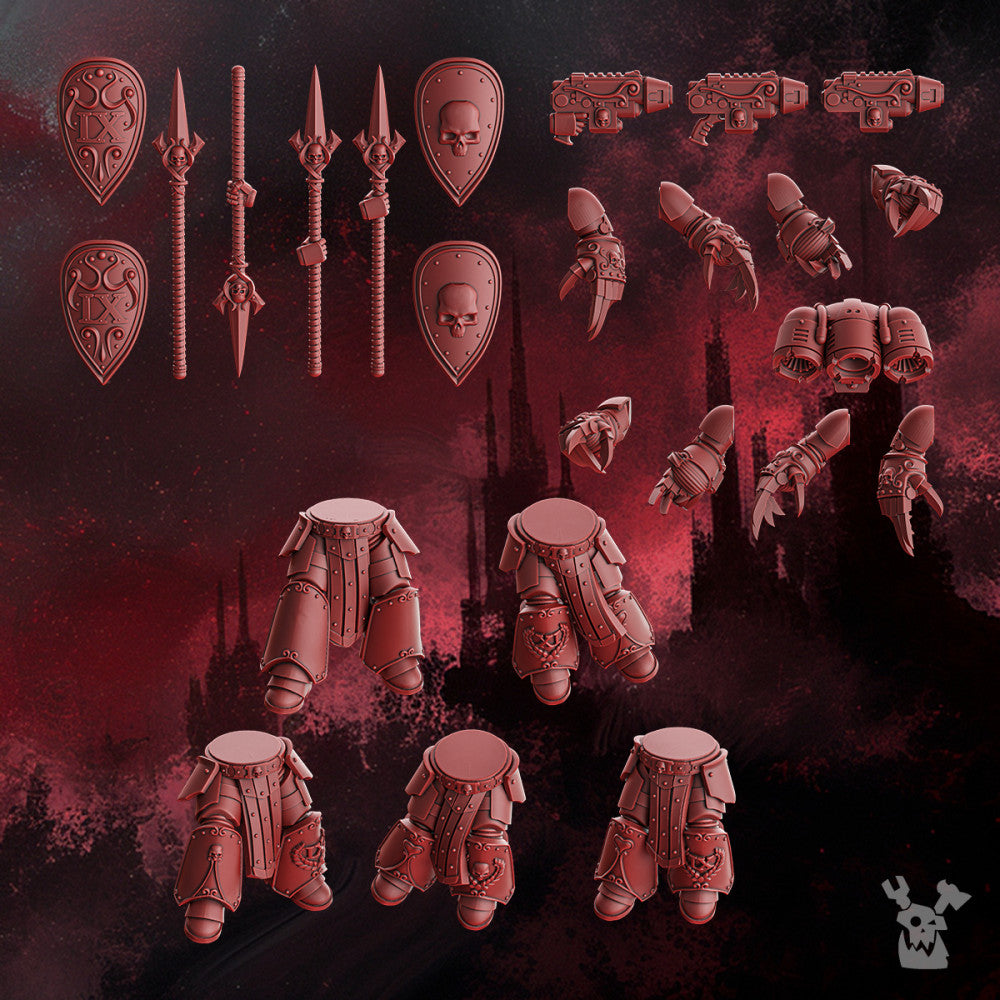 Alternate view of CRIMSON WINGS HONOUR SQUAD & STORM SQUAD WITH JUMP PACKS (BUILD-KIT & EASY-TO-BUILD MODELS) by DakkaDakka…