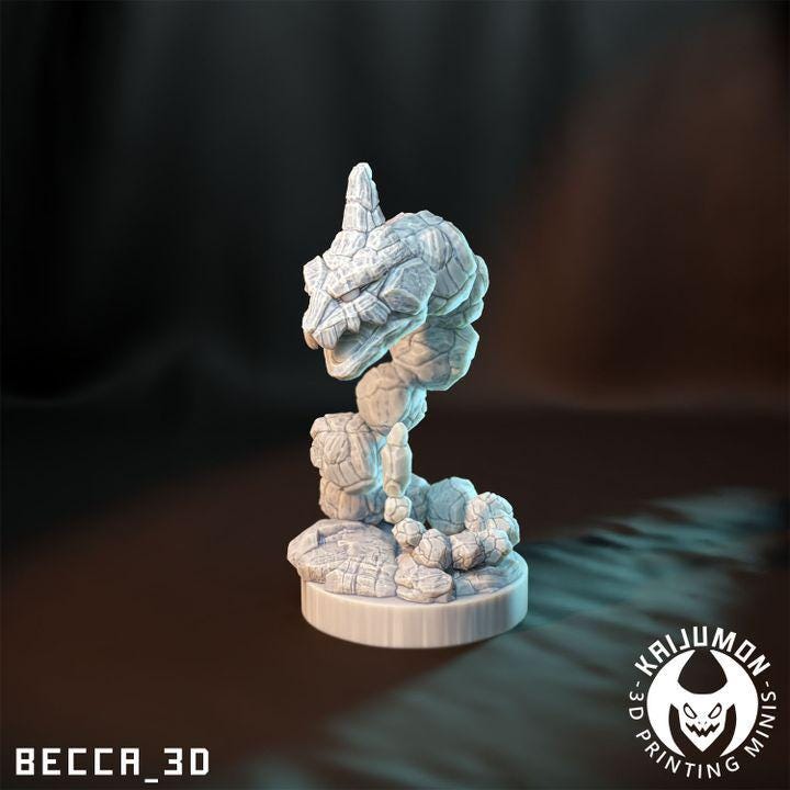 Kaijumon Boulder Snake / Tabletop Model / Miniature Figurine | Kaijumon (onyx)
