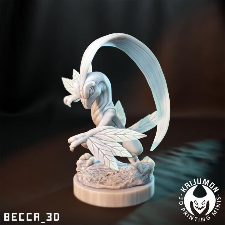 Kaijumon Leaf Gecko/ Tabletop Model / Miniature Figurine | Kaijumon (Sceptile)