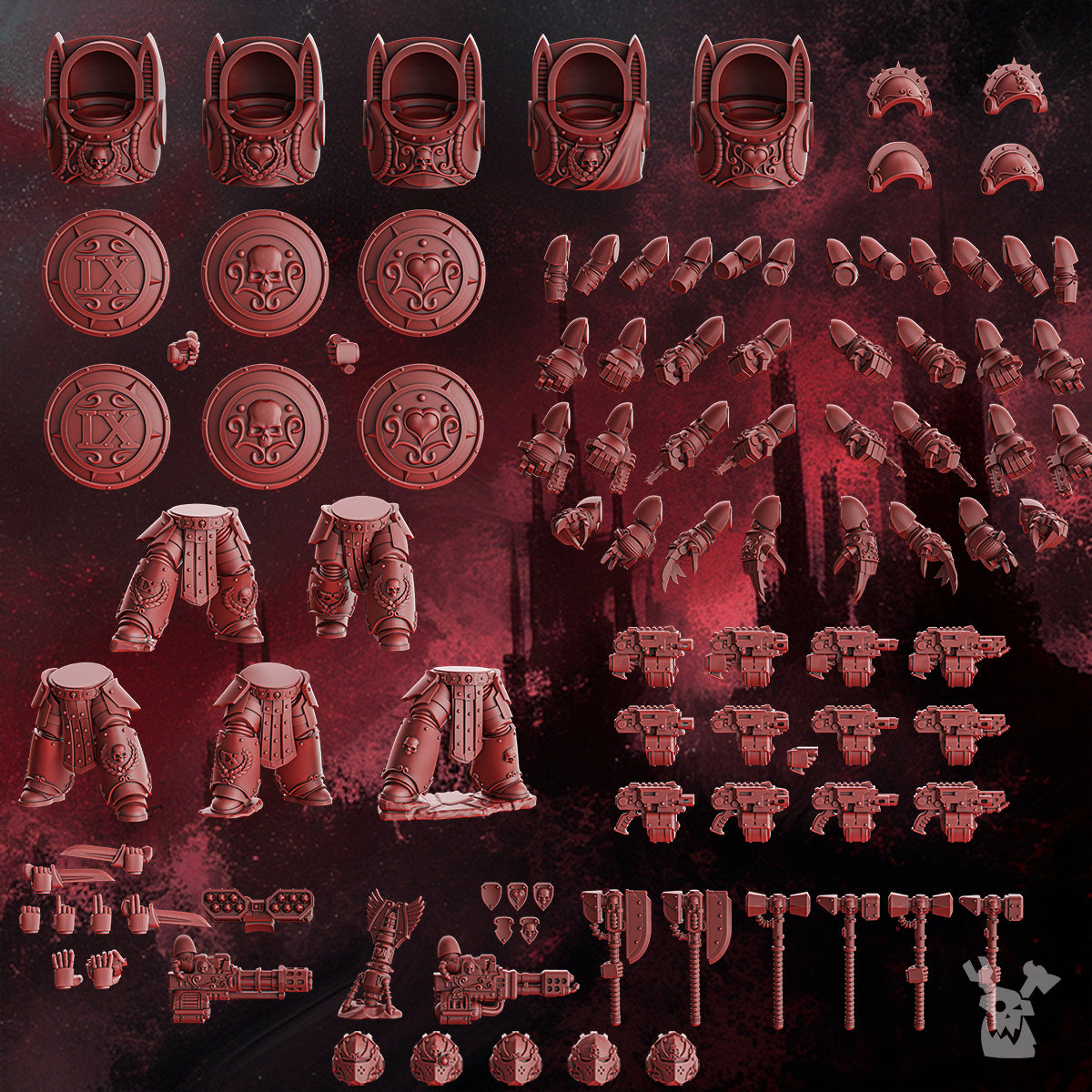 CRIMSON WINGS DESTROYERS SQUAD (BUILD-KIT & EASY-TO-BUILD MODELS) by DakkaDakka Store - Full Miniature / Model