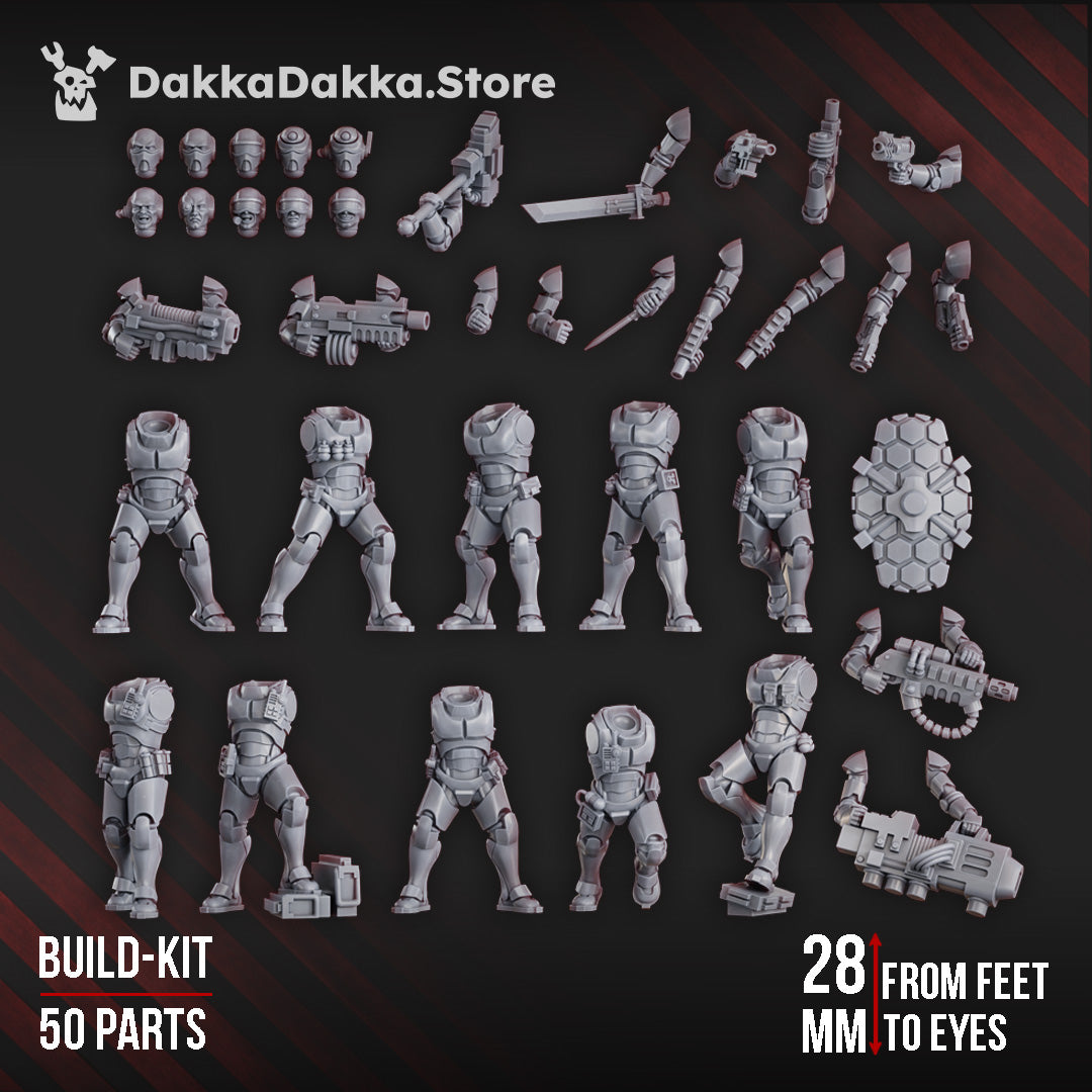 Alternate view of Doomsday Lab Killers (build-kit) by DakkaDakka Store - Full Miniature / Model