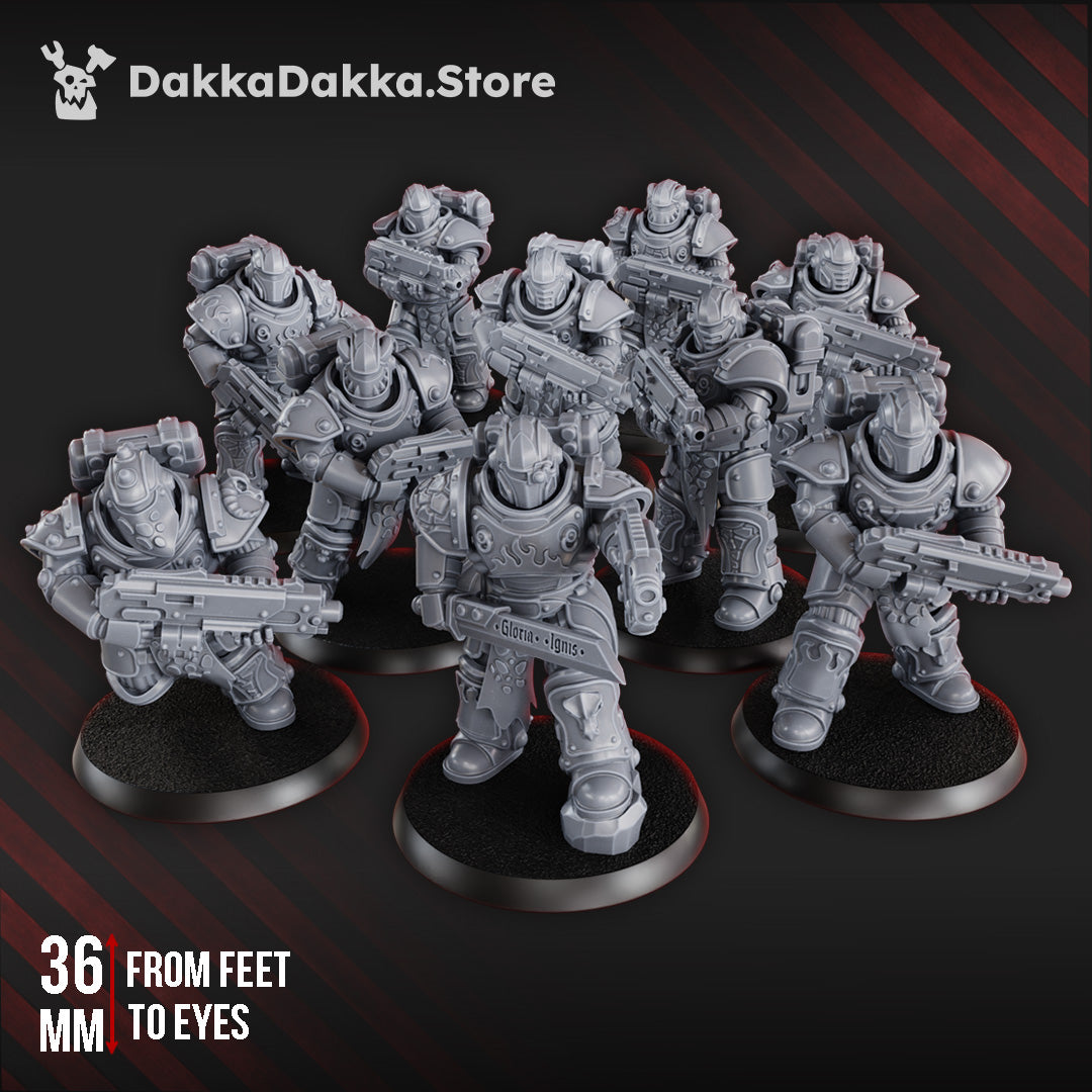 IGNISAURUS CLAN WARRIORS TACTICAL SQUAD (X10) by DakkaDakka Store - Full Miniature / Model