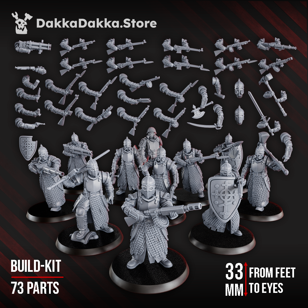 Holy Steel Battalion (build-kit) by DakkaDakka Store - Full Miniature / Model