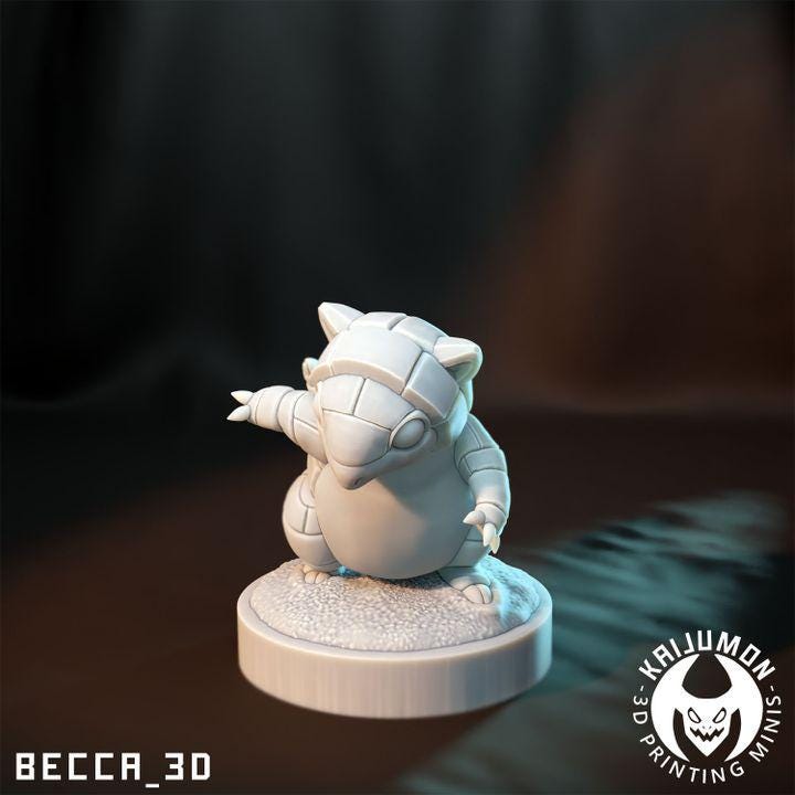 Kaijumon Ice Pangolin/ Tabletop Model / Miniature Figurine | Kaijumon (Alolan SandSlash)