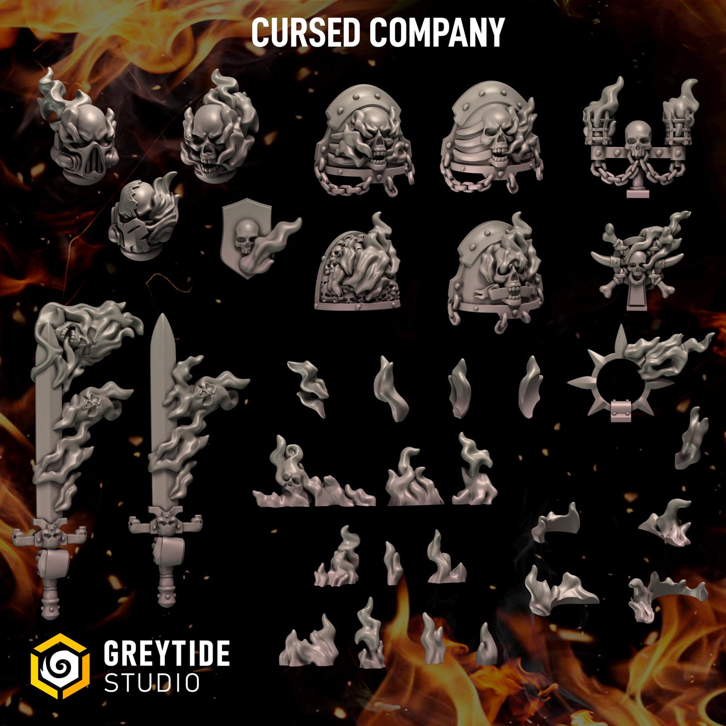Complete set | Cursed Company | Greytide Studio