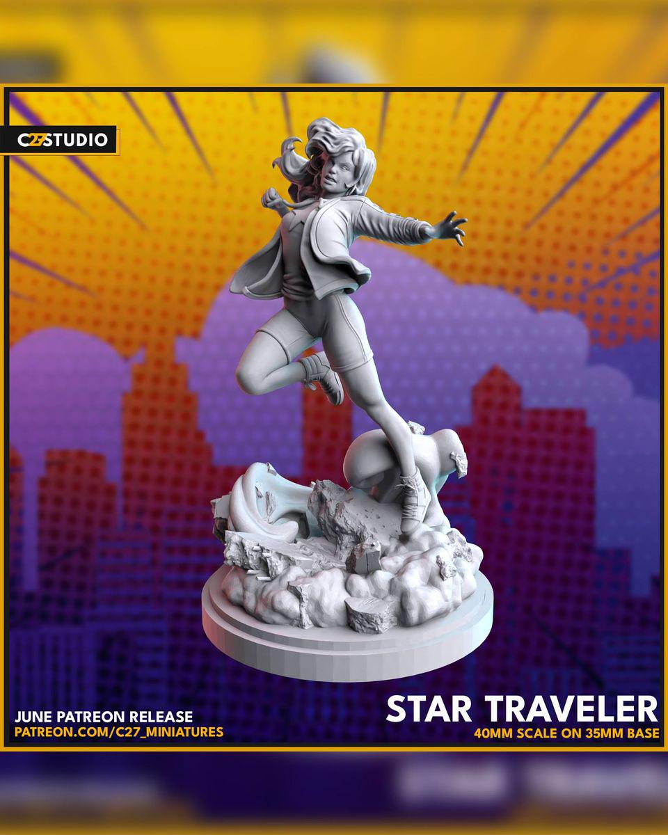 Star Traveler - Crisis Protocol Proxy - Marvel Fan Art - 3d Printed TTRPG Miniature