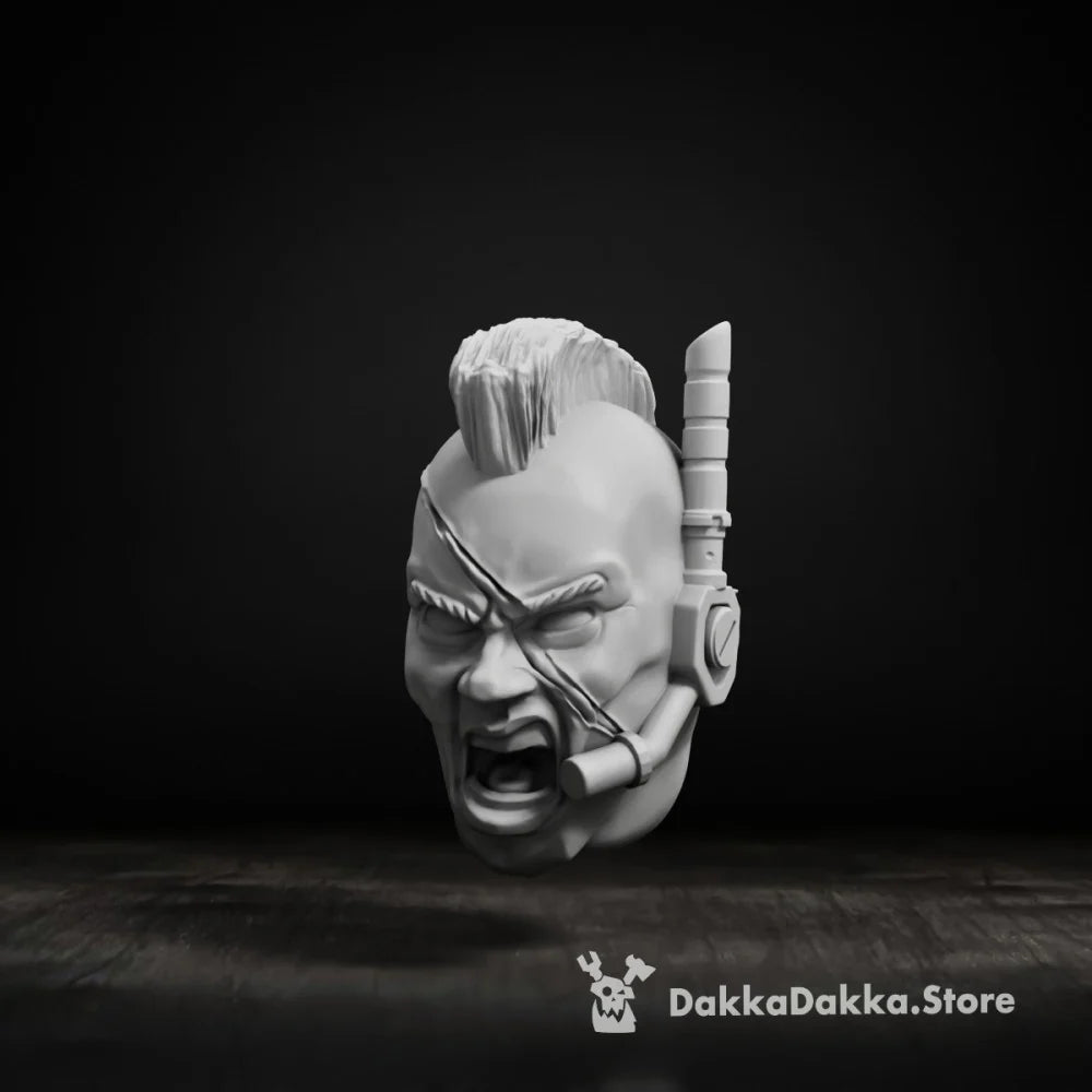 JUNGLE FIGHTERS HEAD BITS "COMMANDOS" SET X5