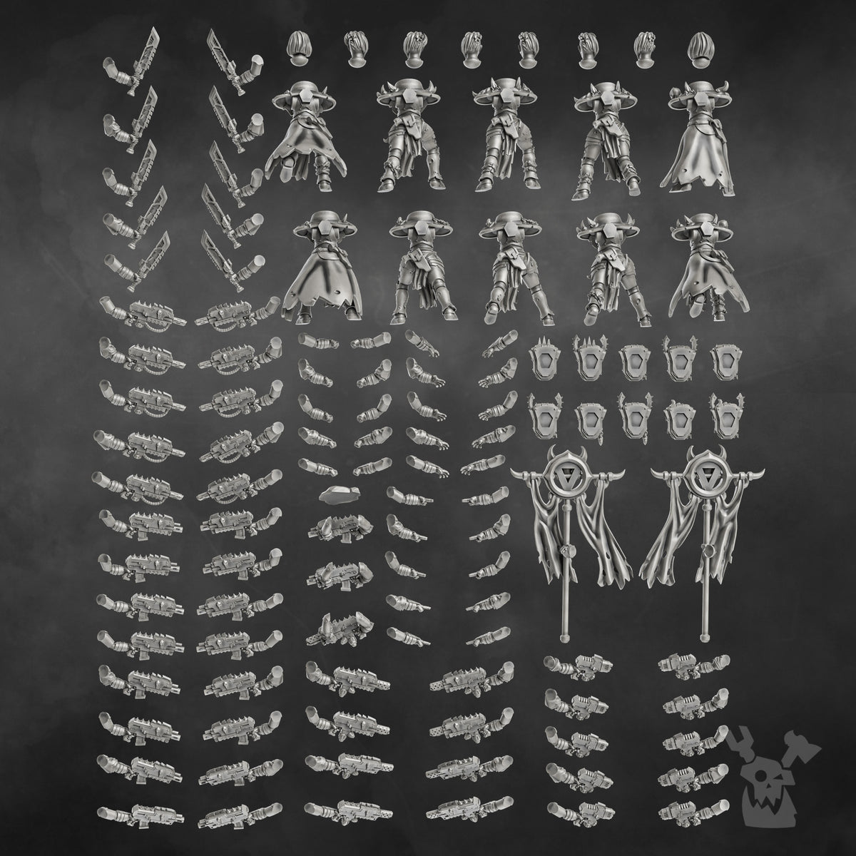 Alternate view of BATTLE WITCHES SQUAD (BUILD KIT) by DakkaDakka Store - Full Miniature / Model