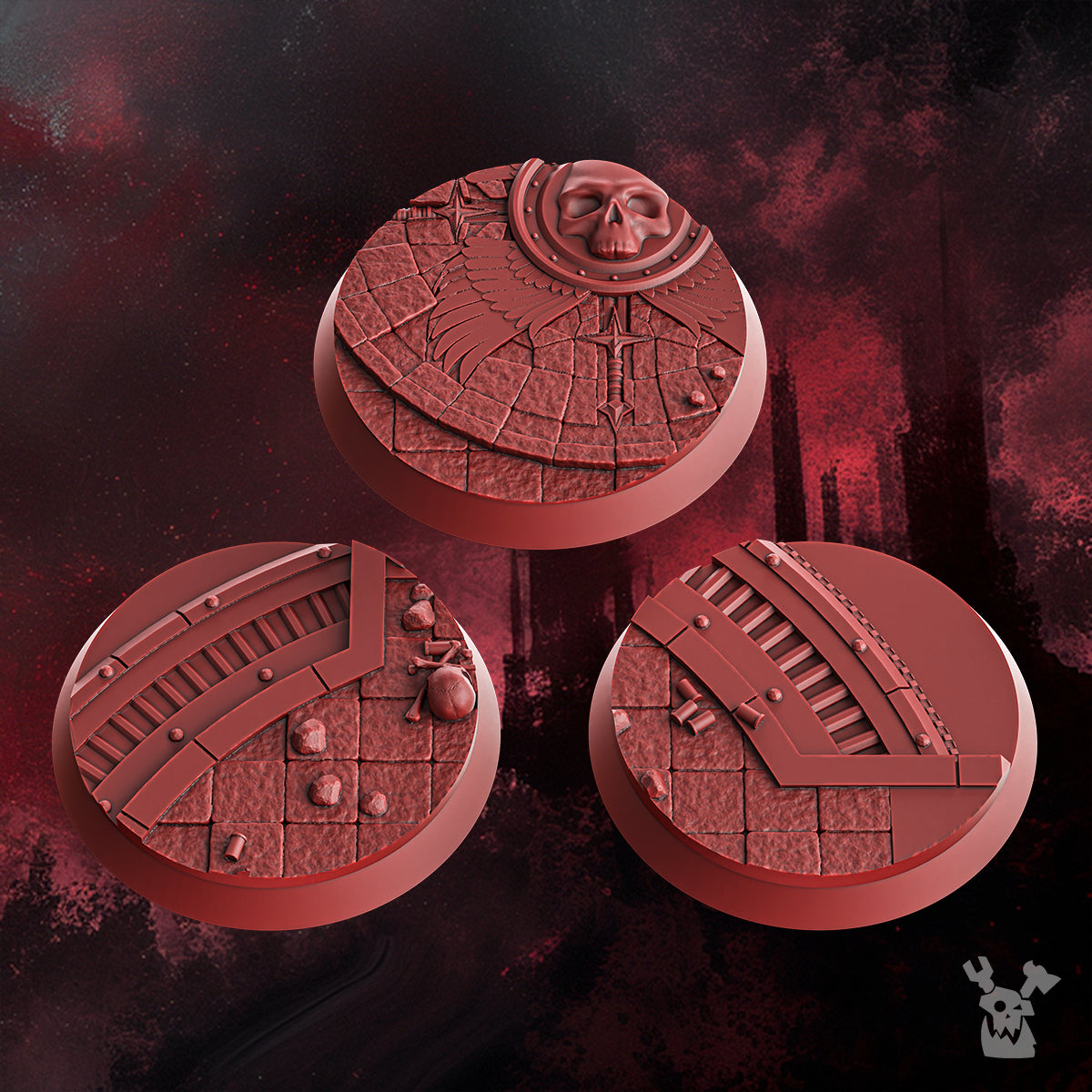 Alternate view of CRIMSON WINGS BASES AND DECOR SET by DakkaDakka Store - Full Miniature / Model