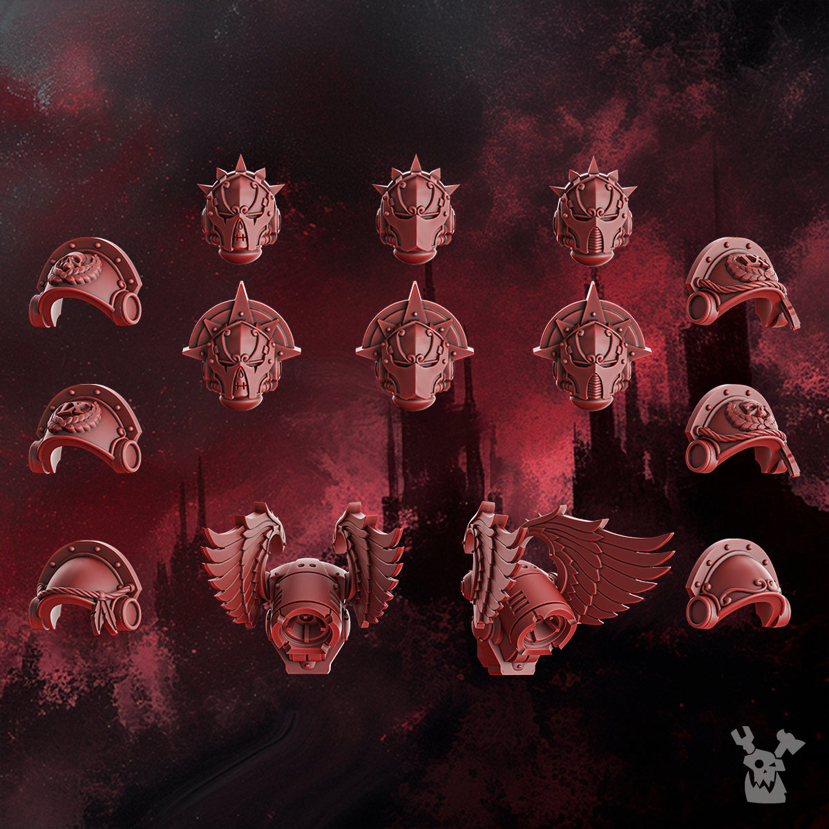 Alternate view of CRIMSON WINGS HONOUR SQUAD & STORM SQUAD WITH JUMP PACKS (BUILD-KIT & EASY-TO-BUILD MODELS) by DakkaDakka…