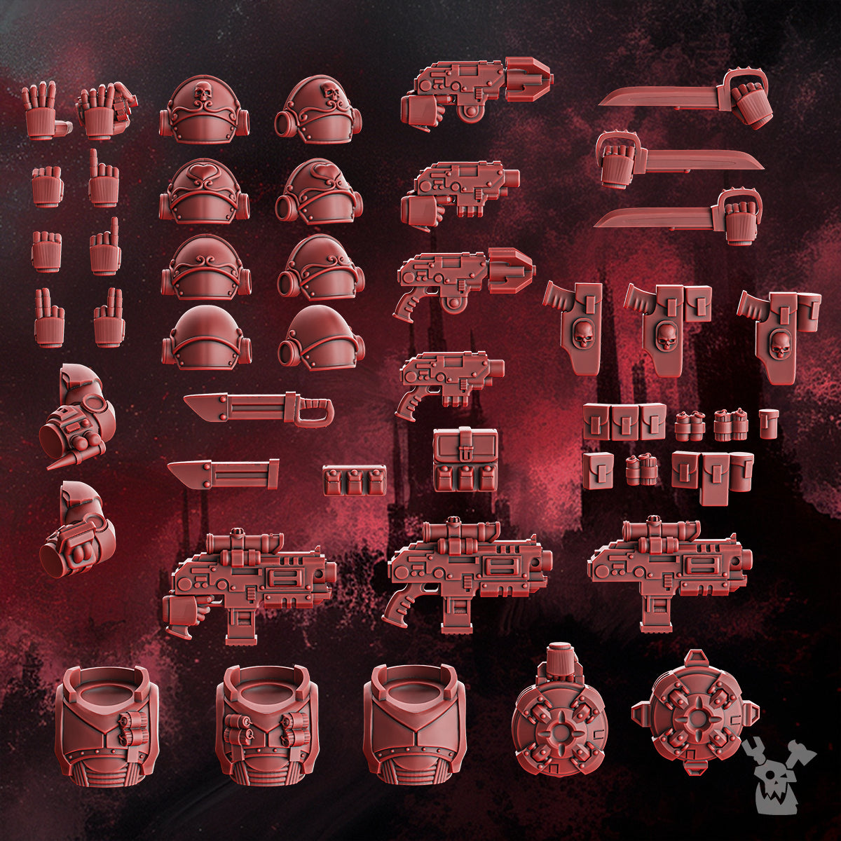 Alternate view of CRIMSON WINGS RECON SQUAD (BUILD-KIT & EASY-TO-BUILD MODELS) by DakkaDakka Store - Full Miniature / Model