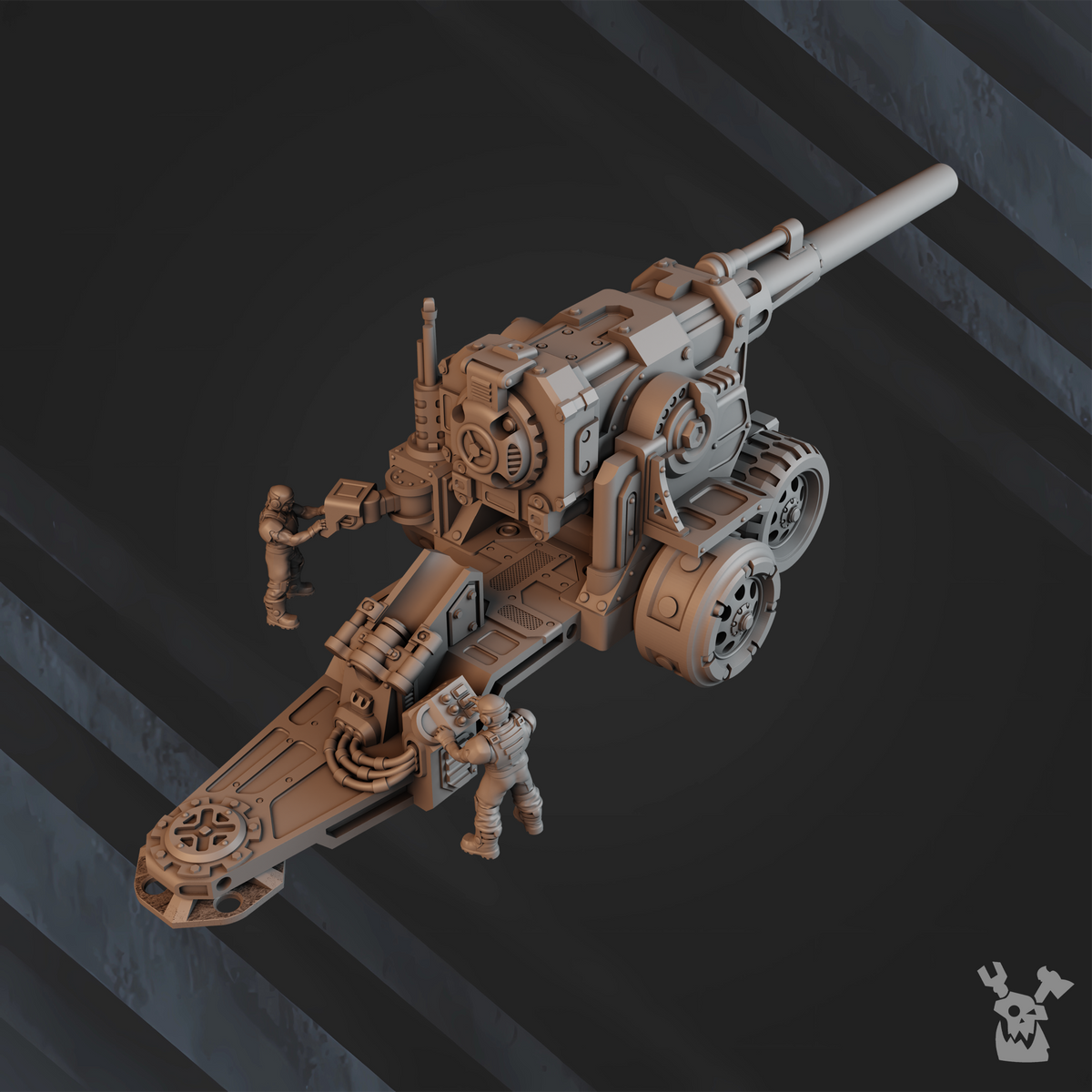 HEAVY ARTILLERY MOUNT WITH EARTHQUAKER CANNON & GORGON SIEGE GUN by DakkaDakka Store - Weapon