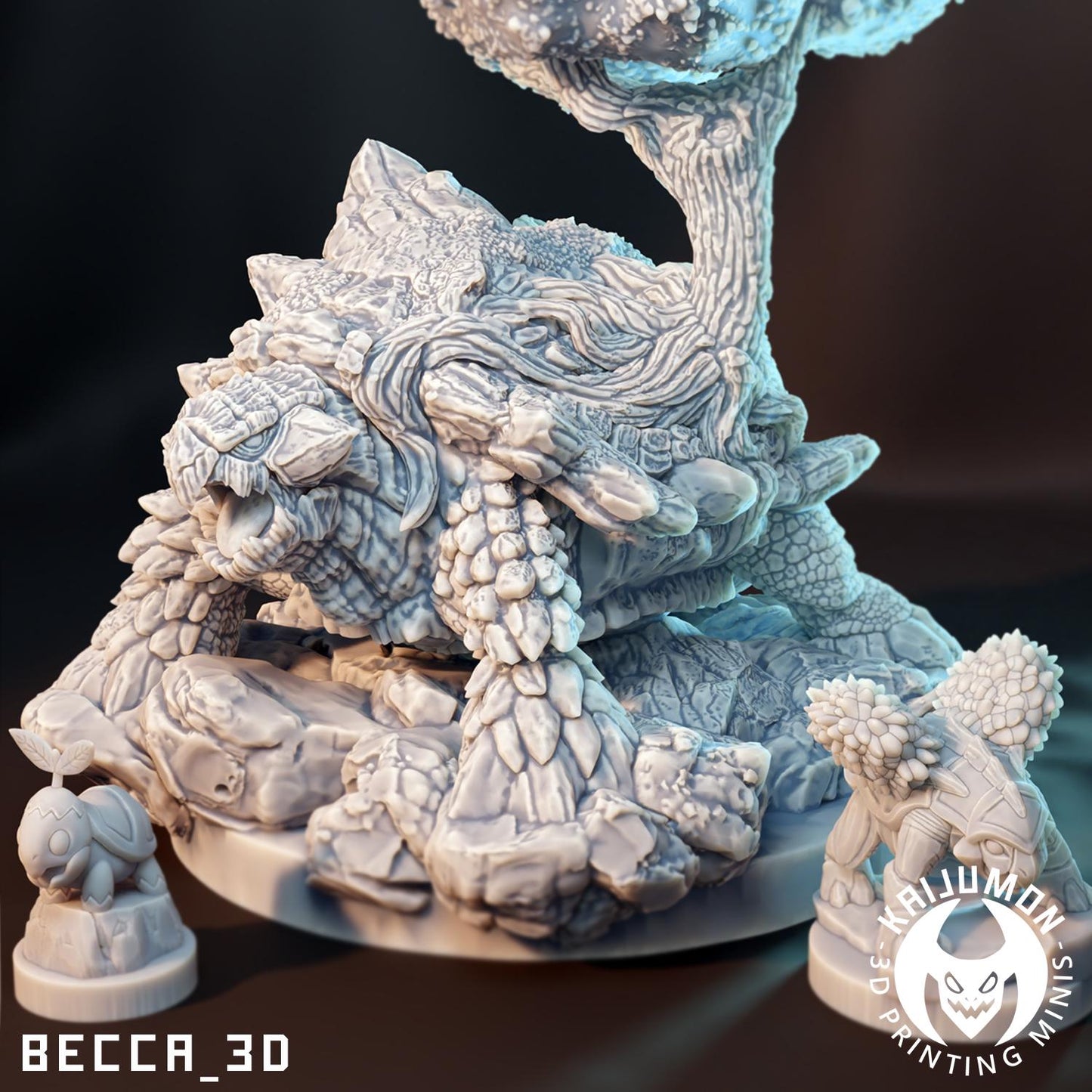 Kaijumon Tree Tortoise/ Tabletop Model / Miniature Figurine | Kaijumon (torterra)