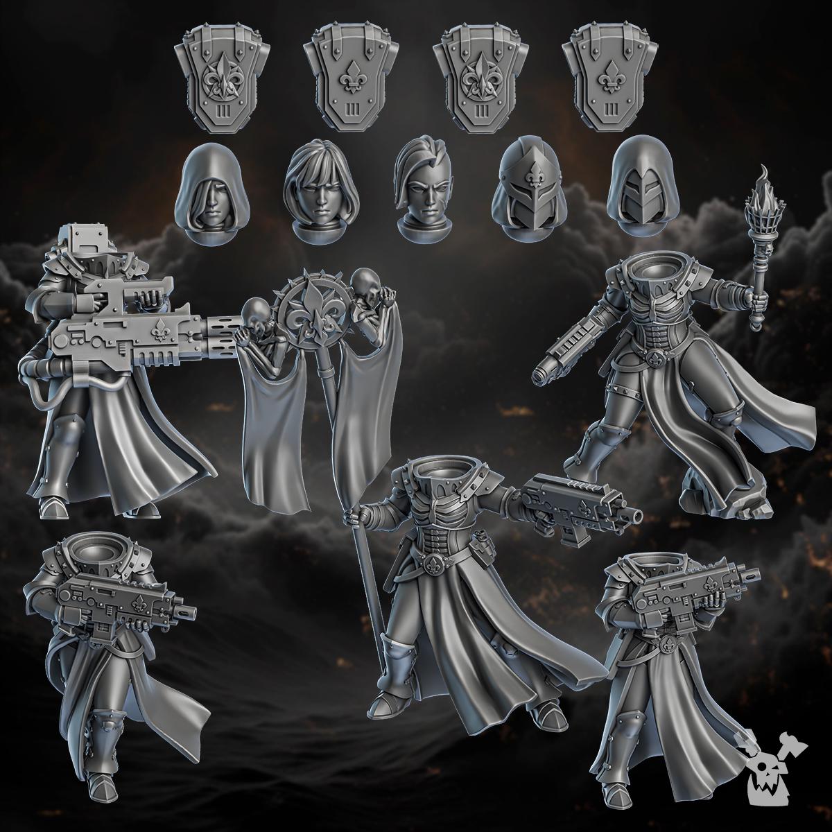 Sisters of Minor Guilt Squad (heavy plasmagun, pose 1)/ Tabletop Model / Wargaming Miniature | DakkaDakka