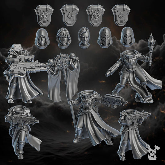 Sisters of Minor Guilt Squad (heavy plasmagun, pose 1)/ Tabletop Model / Wargaming Miniature | DakkaDakka