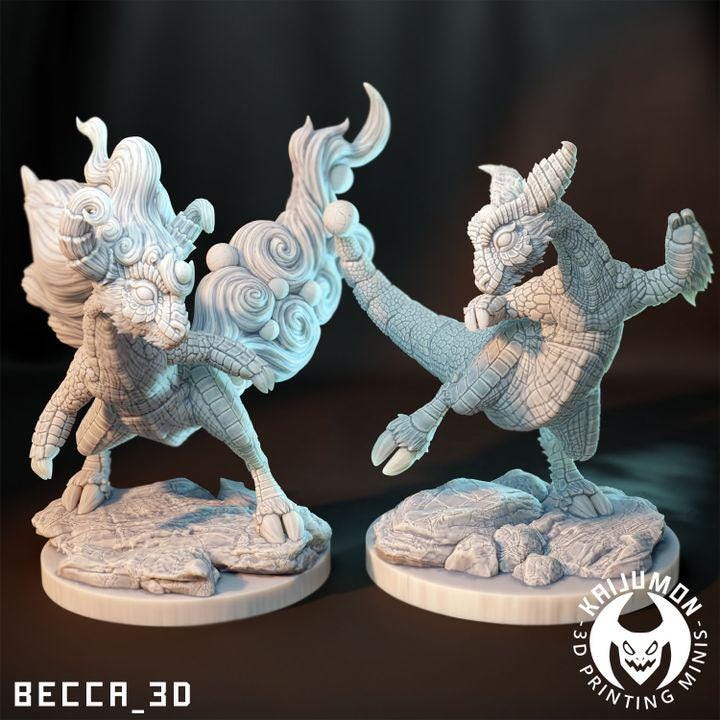 Kaijumon Electric Sheep / Tabletop Model / Miniature Figurine | Kaijumon (Ampharos)