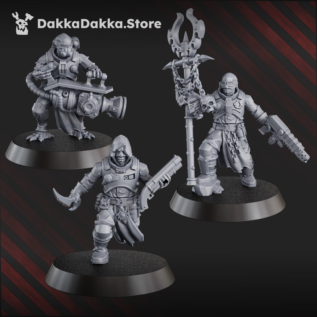 Alternate view of LIQUIDATION TEAM OF THE COSMIC HARVERSTER (X10) by DakkaDakka Store - Full Miniature / Model