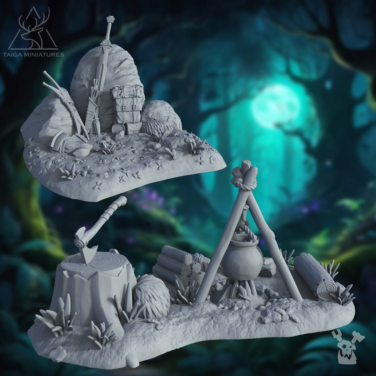 LIZARDMEN CAMPFIRE & CACHE by DakkaDakka Store - Full Miniature / Model