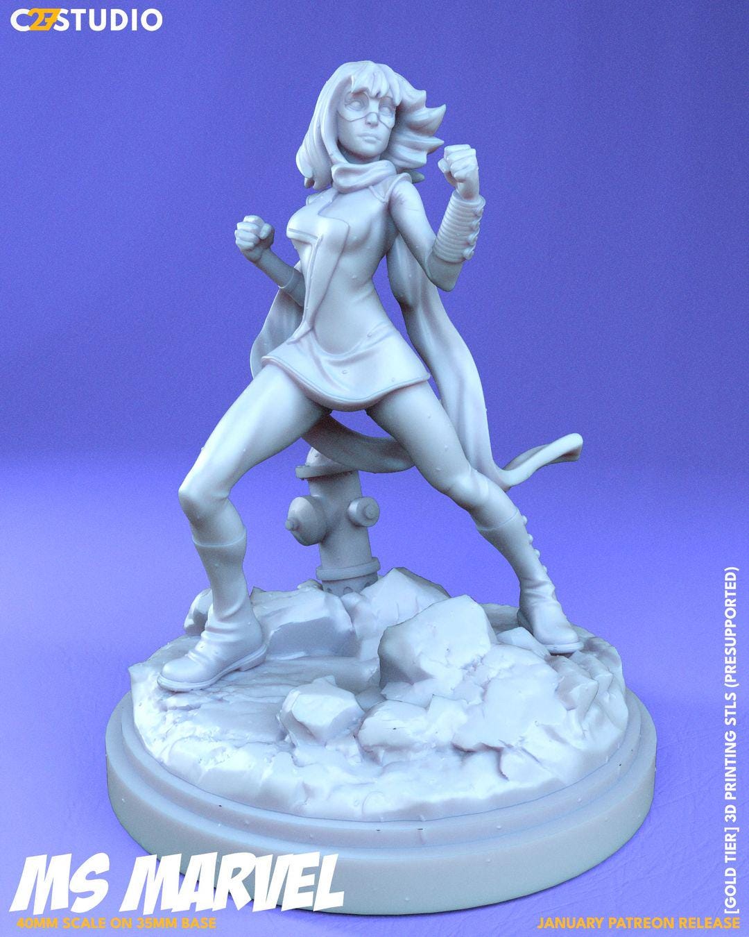 Ms Embiggen Normal - Crisis Protocol Proxy - Marvel Fan Art - 3d Printed TTRPG Miniature