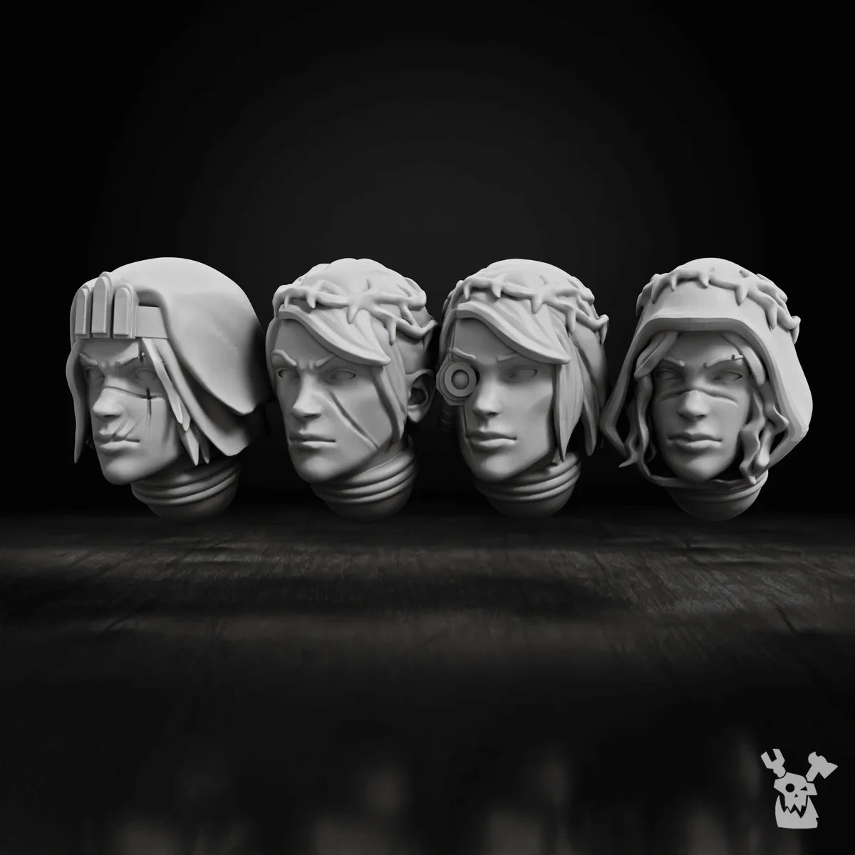 War Sisters Head Bits "Bloody Rose" Helmet Set x4