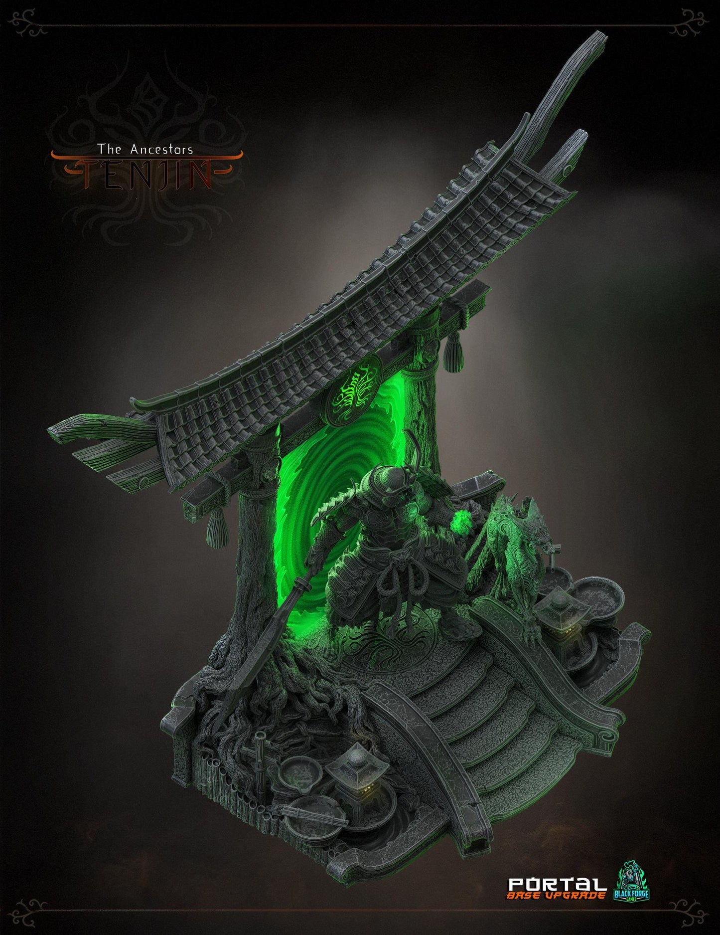 BFG - Tenjin - Torii Portal Diorama - 1.12 Scale | Sculpt | Black forge Games
