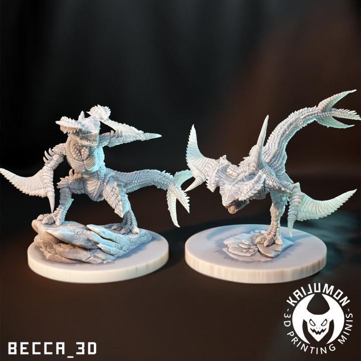 Kaijumon land shark/ Tabletop Model / Miniature Figurine | Kaijumon