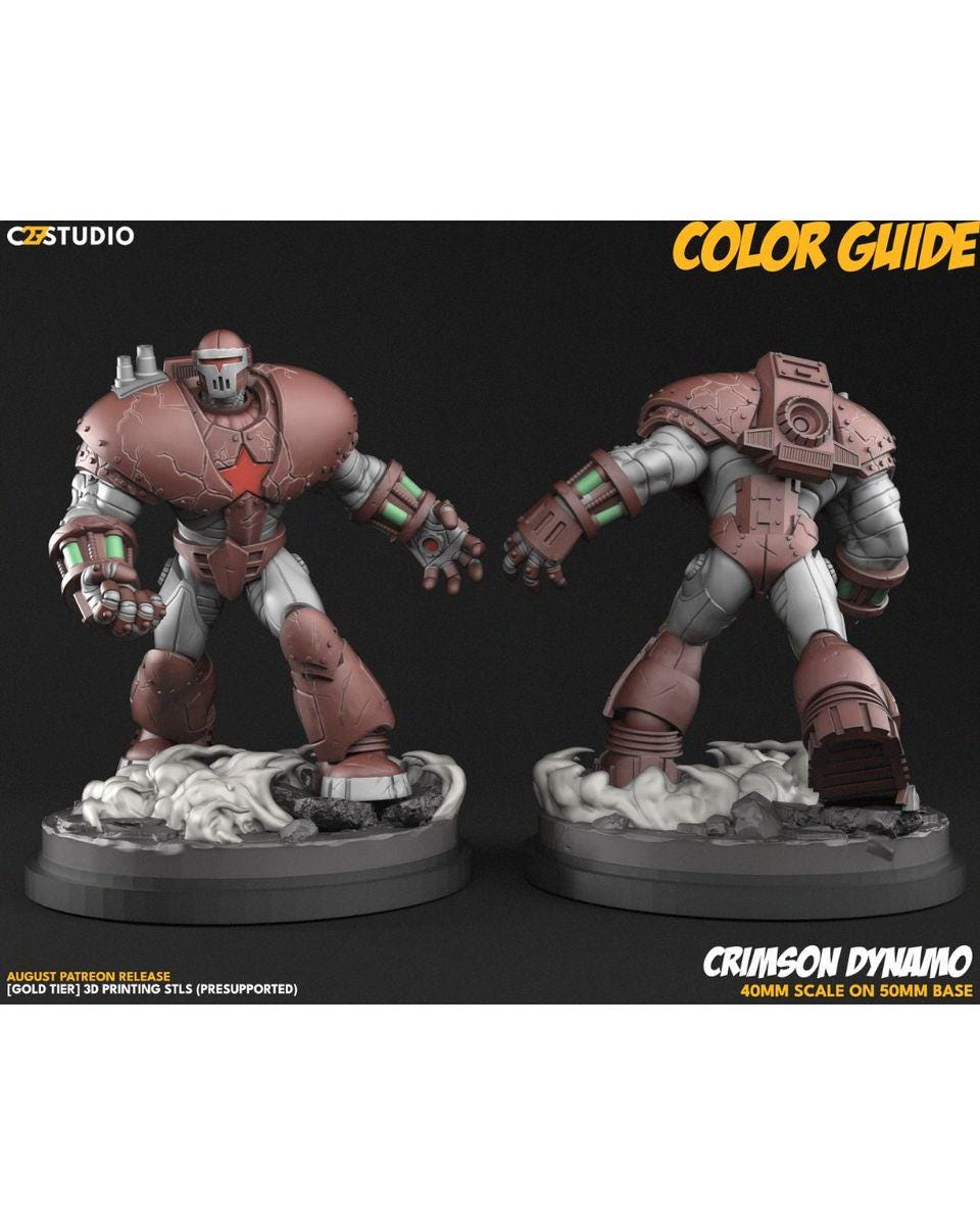 Steel Soviet - Crisis Protocol Proxy - Marvel Fan Art - 3d Printed TTRPG Miniature