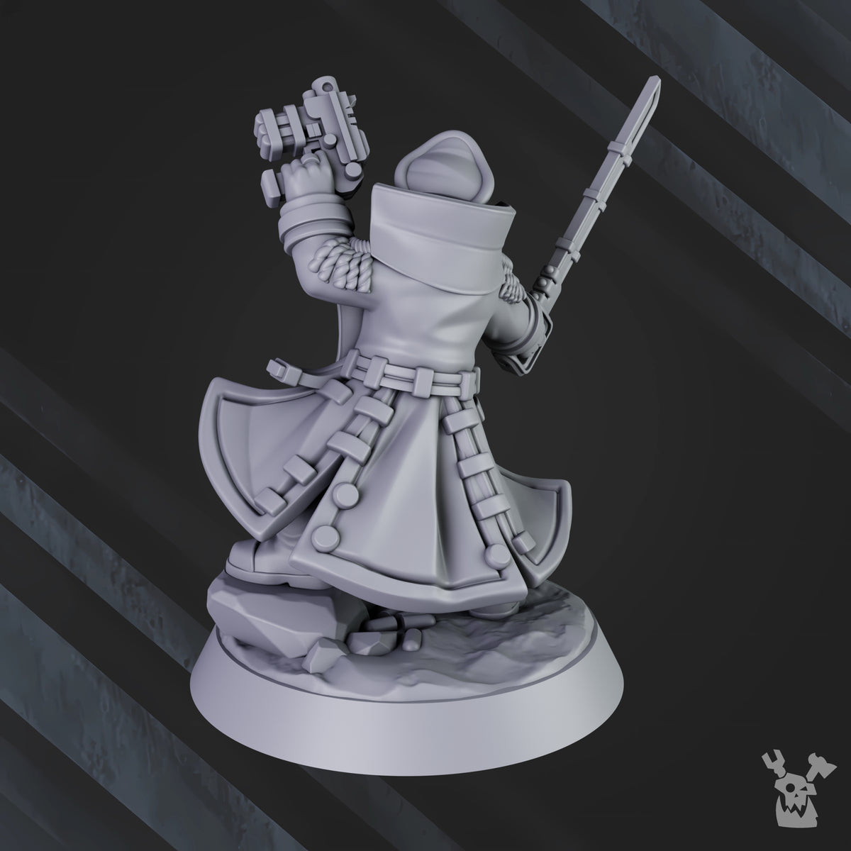 Alternate view of COMMISSAR FLAVIUS STRONGWILL by DakkaDakka Store - Full Miniature / Model