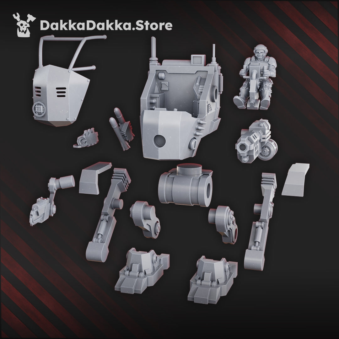 Alternate view of REGIUS GUARD STOMPER MECH + ASSEMBLY GUIDE by DakkaDakka Store - Full Miniature / Model