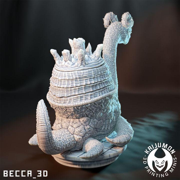 Kaijumon Mega Nessy/ Tabletop Model / Miniature Figurine | Kaijumon (GMAX Lapras)