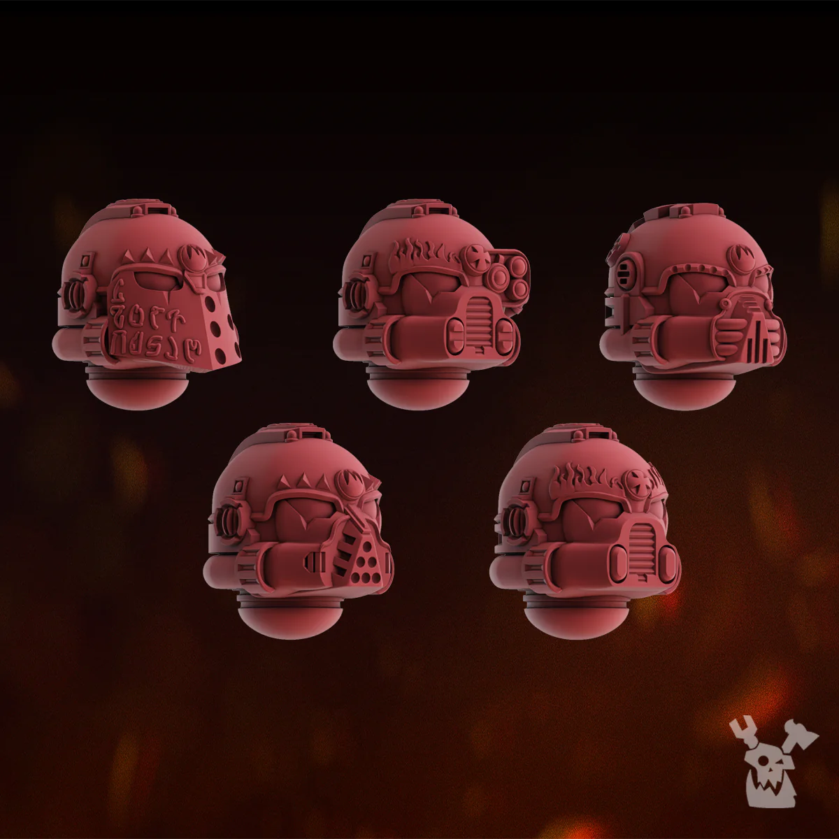 Fire Preachers Heads Set x5 #2