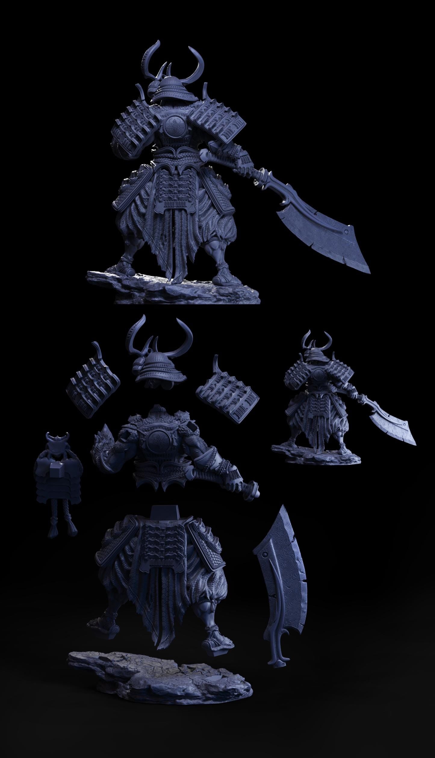 BFG - Tenjin Cursed Scholar 32mm + 75mm | Sculpt | Black forge Games