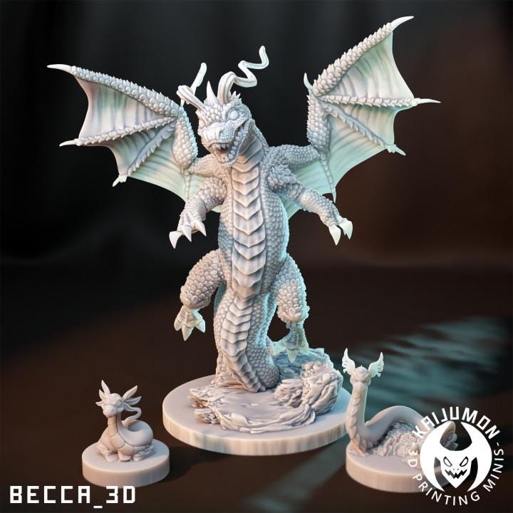 Kaijumon Dragon/ Tabletop Model / Miniature Figurine | Kaijumon