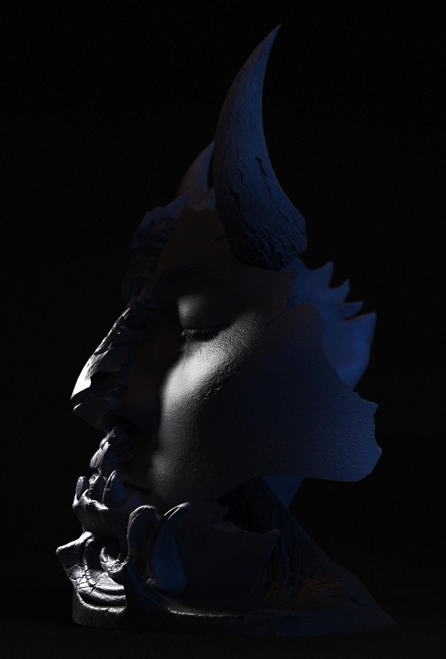 BFG - Tenjin - Duality Mini Mask Display | Sculpt | Black forge Games