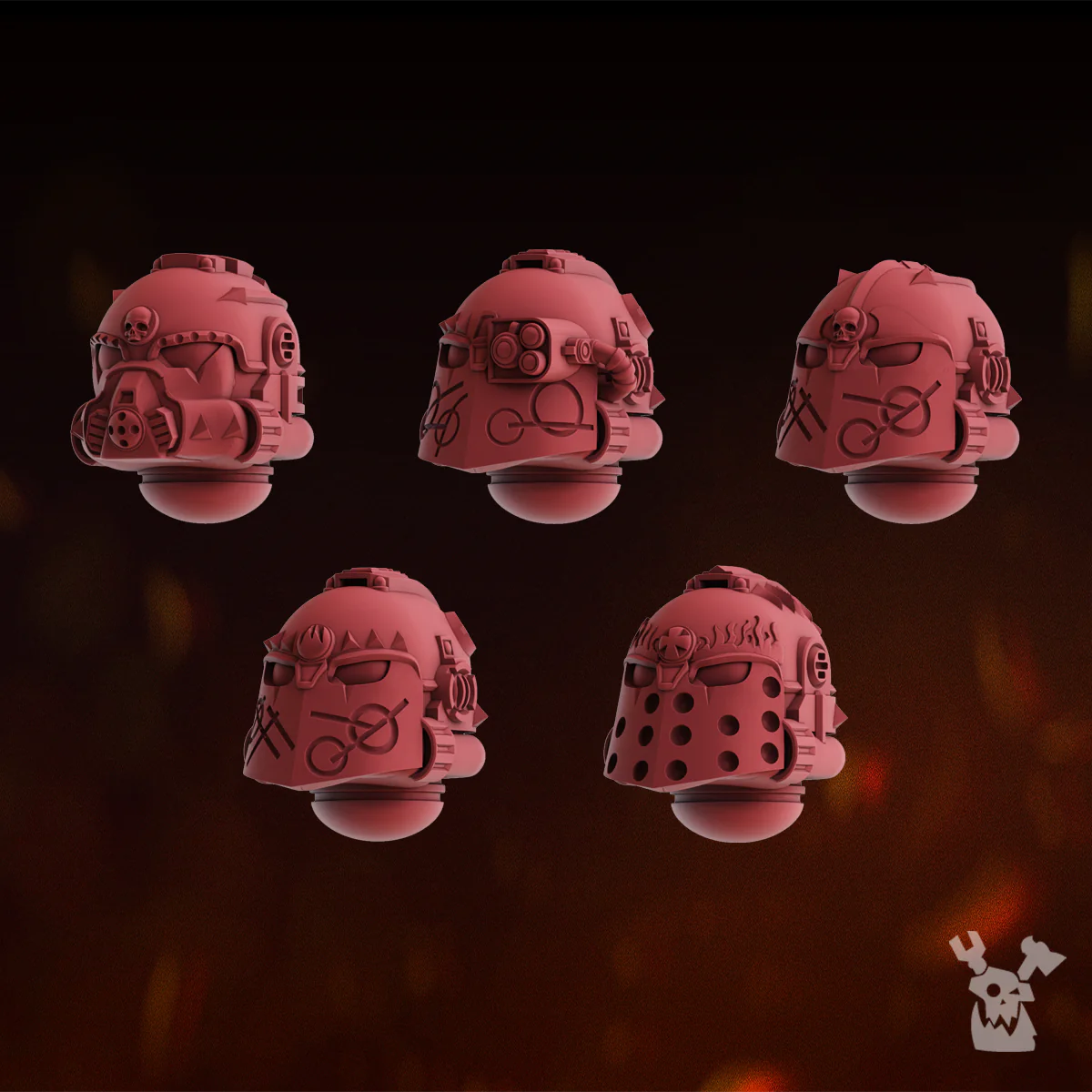 Fire Preachers Heads Set x5 #1