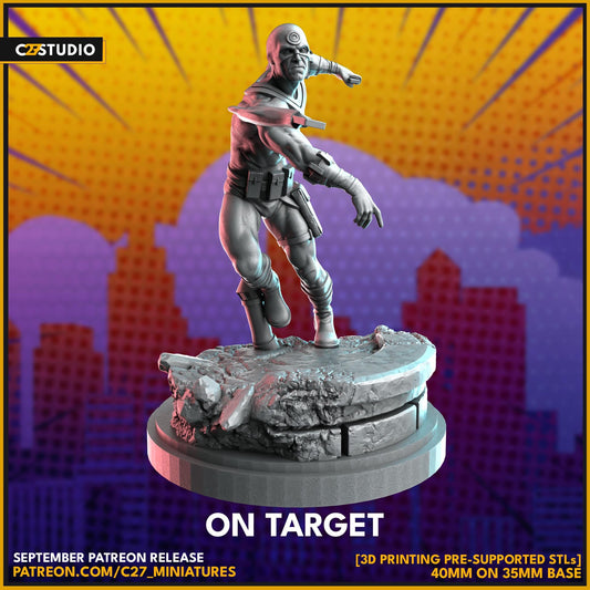 On Target - Crisis Protocol Proxy - Marvel Fan Art - 3d Printed TTRPG Miniature
