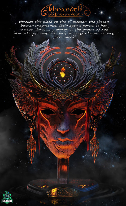 BFG - Elven Mask & Display Stand | Sculpt | Black forge Games