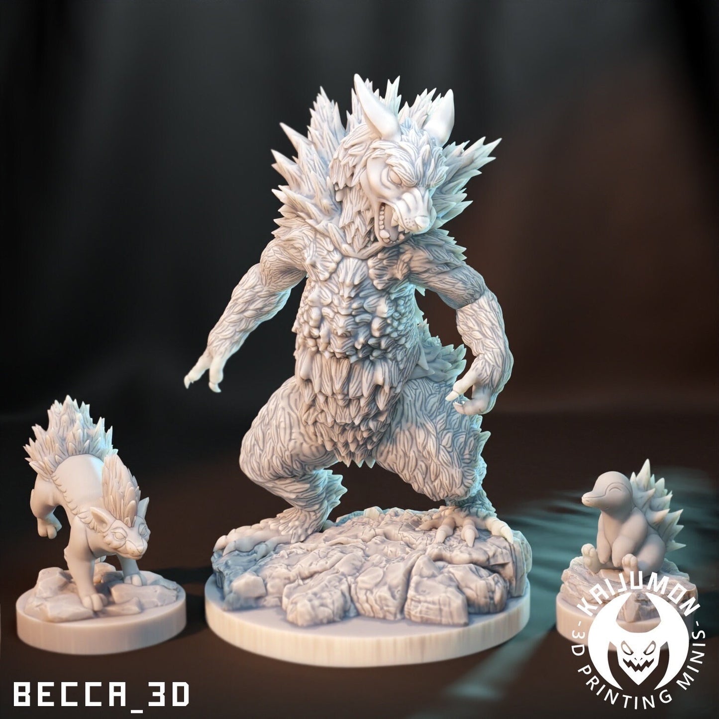 Kaijumon Fire Bear/ Tabletop Model / Miniature Figurine | Kaijumon