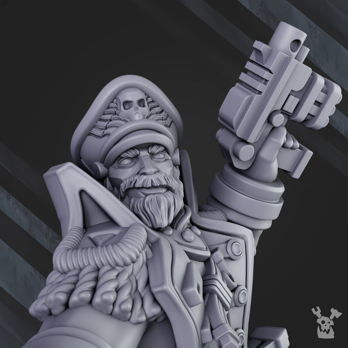 Alternate view of COMMISSAR FLAVIUS STRONGWILL by DakkaDakka Store - Full Miniature / Model