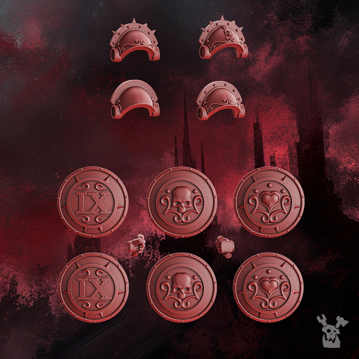 Alternate view of CRIMSON WINGS DESTROYERS SQUAD (BUILD-KIT & EASY-TO-BUILD MODELS) by DakkaDakka Store - Full Miniature /…