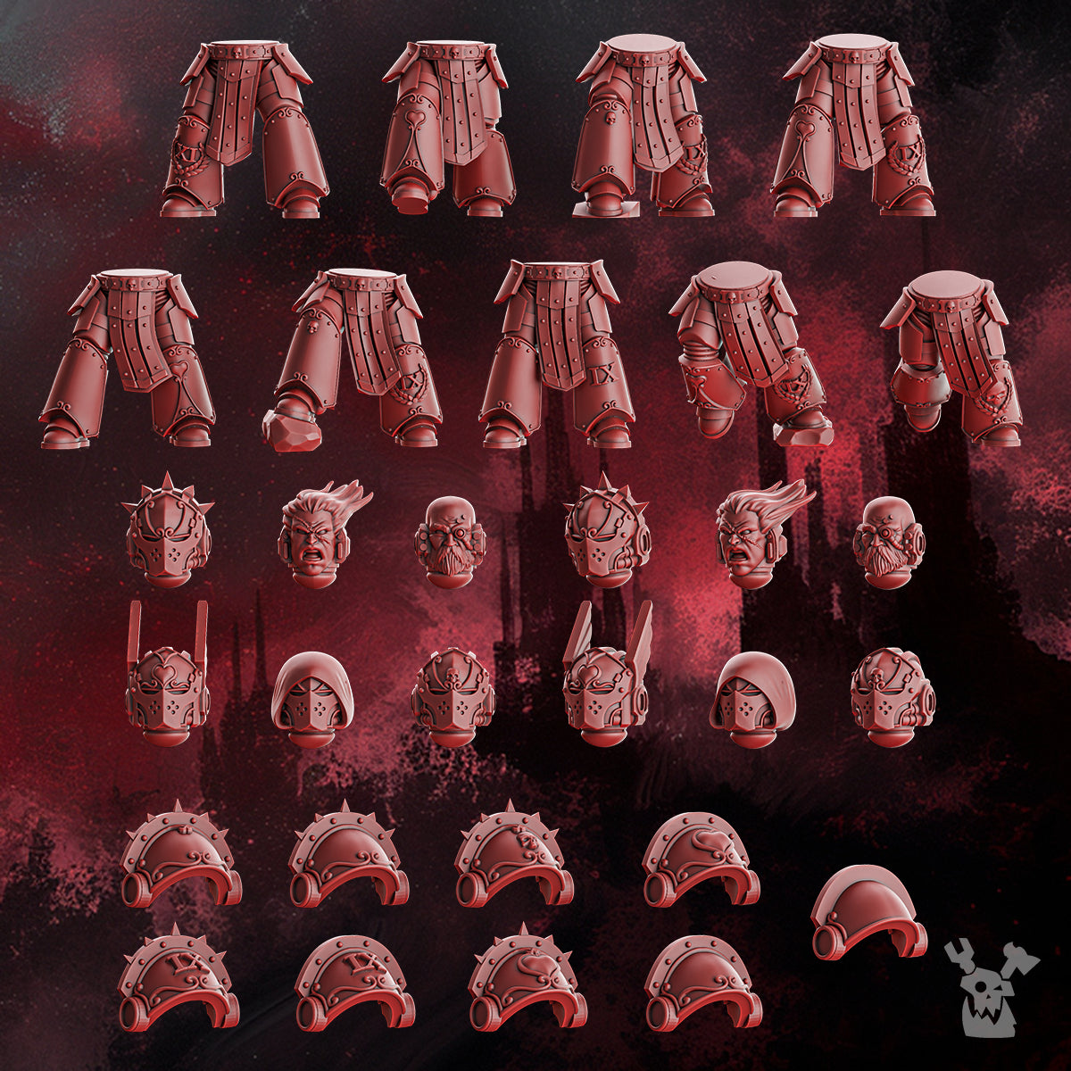Alternate view of CRIMSON WINGS TACTICAL SQUAD (BUILD-KIT & EASY-TO-BUILD MODELS) by DakkaDakka Store - Full Miniature /…