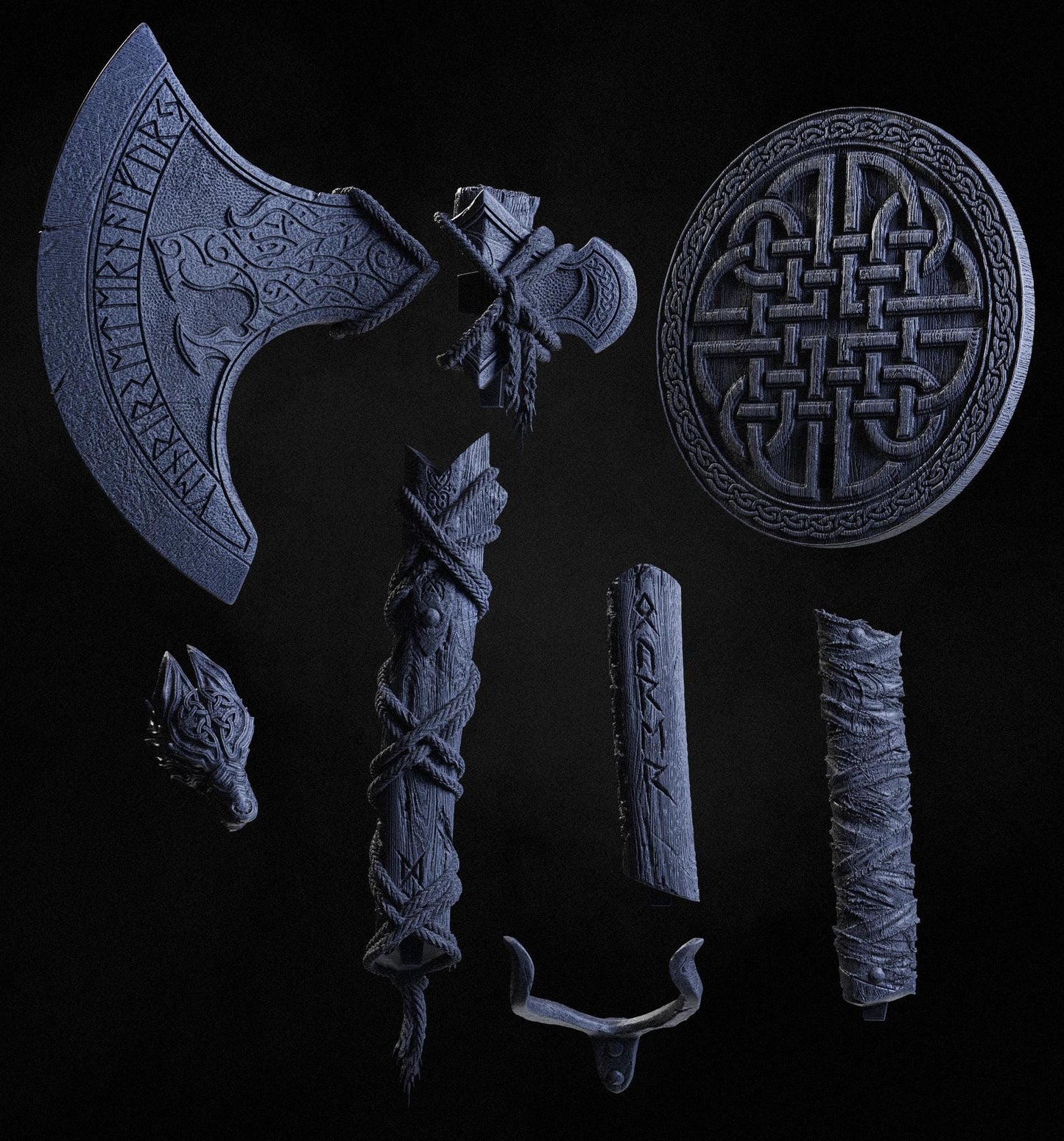 BFG - Fenrir Axe - Life Size Wall Display | Sculpt | Black forge Games