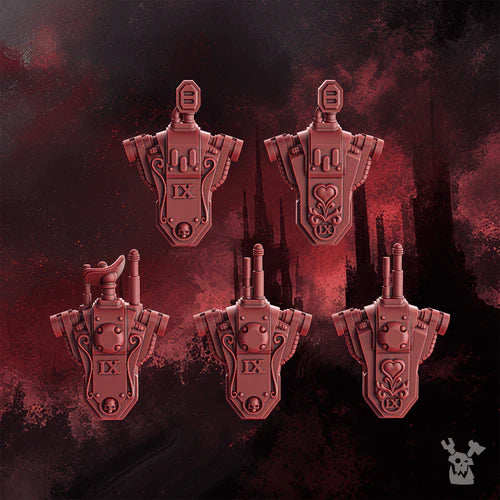 Crimson Wings Recon Squad Backpacks Set x5