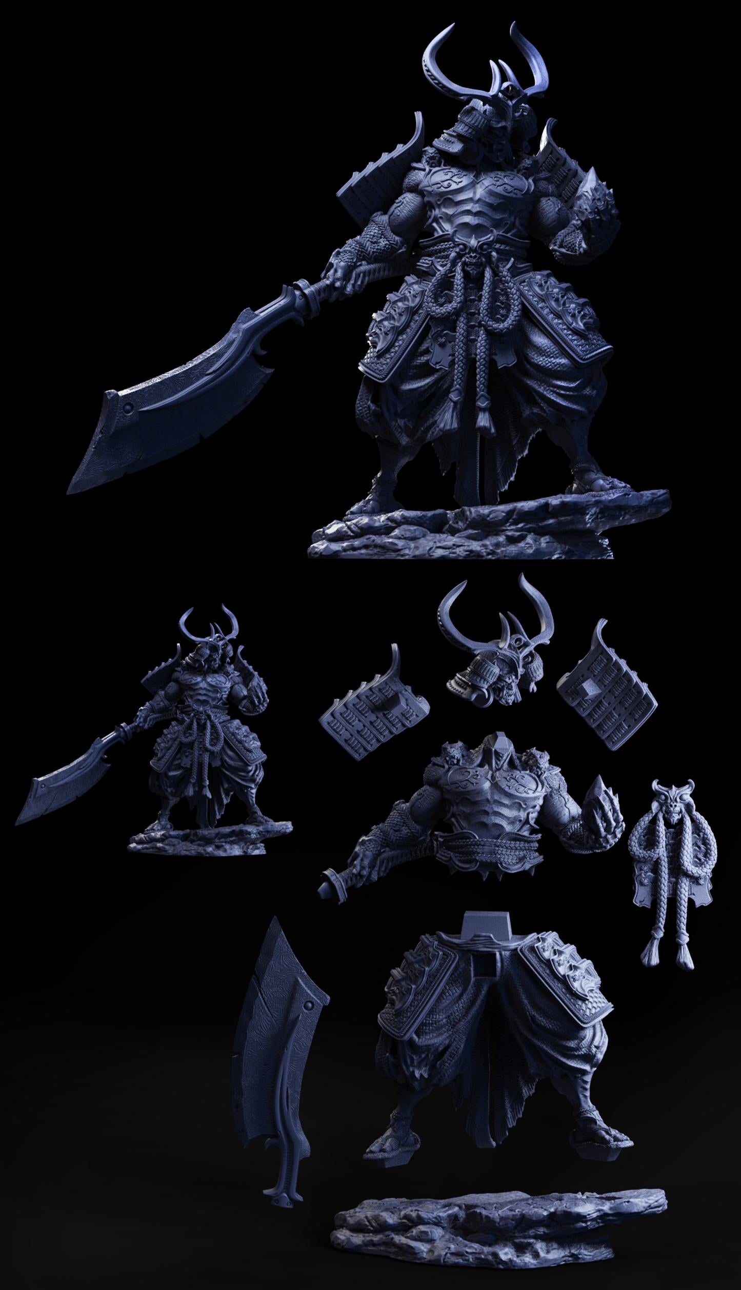 BFG - Tenjin Cursed Scholar 32mm + 75mm | Sculpt | Black forge Games