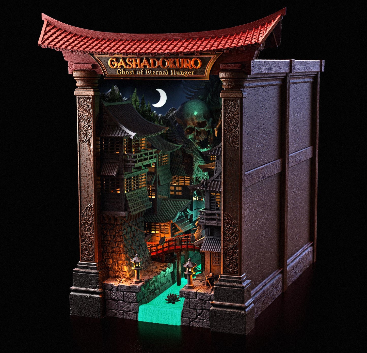 BFG - Gashadokuro - Ghost of Eternal Hunger - Book Nook Diorama | Sculpt | Black forge Games