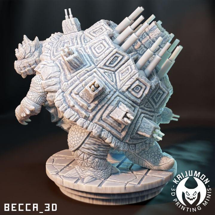 Kaijumon Giga Water Turtle/ Tabletop Model / Miniature Figurine | Kaijumon (GMAX Blastoise)